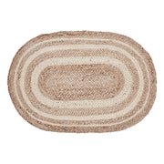 Natural & Creme Jute Rug Oval w/ Pad 20x30