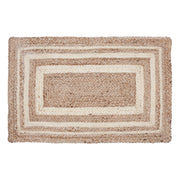 Natural & Creme Jute Rug Rect w/ Pad 20x30