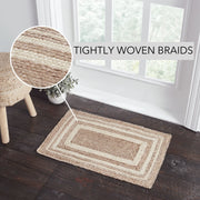 Natural & Creme Jute Rug Rect w/ Pad 20x30