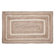 Natural & Creme Jute Rug Rect w/ Pad 27x48