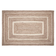 Natural & Creme Jute Rug Rect w/ Pad 48x72