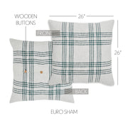 Pine Grove Plaid Fabric Euro Sham 26x26