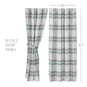 Pine Grove Plaid Short Panel Set of 2 63x36