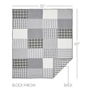 Sawyer Mill Black Block Throw 50x60