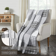 Sawyer Mill Black Block Throw 50x60