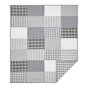 Sawyer Mill Black Block Throw 50x60