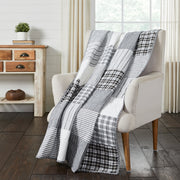 Sawyer Mill Black Block Throw 50x60