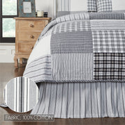 Sawyer Mill Black Twin Bed Skirt 39x76x16