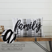 Sawyer Mill Black Family Pillow 14x22