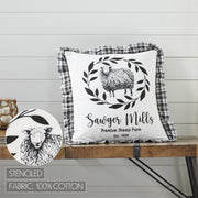 Sawyer Mill Black Sheep Pillow Cover 18x18