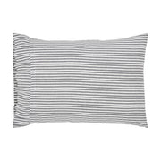 Sawyer Mill Black Ruffled Ticking Stripe Standard Pillow Case Set of 2 21x26+4