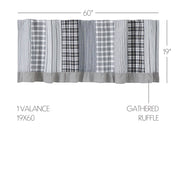 Sawyer Mill Black Patchwork Valance 19x60