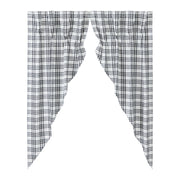 Sawyer Mill Black Plaid Prairie Short Panel Set of 2 63x36x18