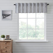 Sawyer Mill Black Ticking Stripe Valance 16x72