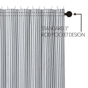 Sawyer Mill Black Ticking Stripe Shower Curtain 72x72