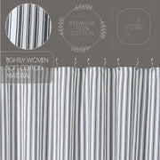 Sawyer Mill Black Ticking Stripe Shower Curtain 72x72