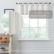 Stitched Burlap White Valance 16x60