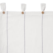 Stitched Burlap White Valance 16x60