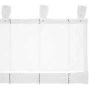 Stitched Burlap White Valance 16x60