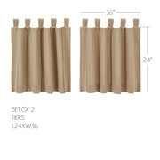 Stitched Burlap Natural Tier Set of 2 L24xW36