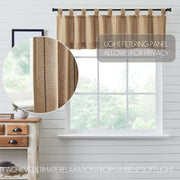 Stitched Burlap Natural Valance 16x72