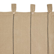 Stitched Burlap Natural Valance 16x72