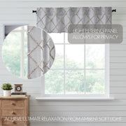 Frayed Lattice Creme & Black Valance 16x60