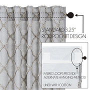 Frayed Lattice Creme & Black Valance 16x60