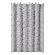 Frayed Lattice Creme & Black Shower Curtain 72x72