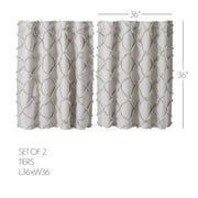 Frayed Lattice Oatmeal Tier Set of 2 L36xW36