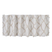 Frayed Lattice Oatmeal Valance 16x60