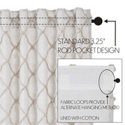 Frayed Lattice Oatmeal Valance 16x72