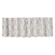 Frayed Lattice Oatmeal Valance 16x72