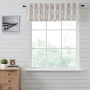 Frayed Lattice Oatmeal Valance 16x90