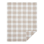 Wheat Plaid Twin Coverlet 70x90