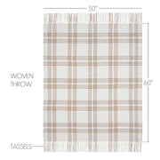 Wheat Plaid Woven Throw 50x60