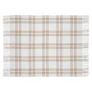 Wheat Plaid Woven Throw 50x60