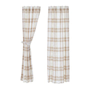 Wheat Plaid Panel Set of 2 84x40