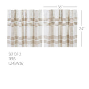 Wheat Plaid Tier Set of 2 L24xW36