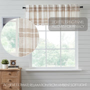 Wheat Plaid Valance 19x90