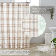 Wheat Plaid Shower Curtain 72x72