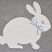 Burlap Applique Bunny Pillow 18x18