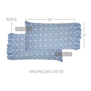 Jolie Ruffled King Pillow Case Set of 2 21x36+4