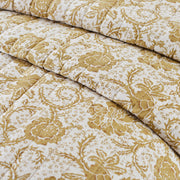 Dorset Gold Floral Queen Quilt 90Wx90L