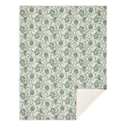 Dorset Green Floral Twin Quilt 68Wx86L