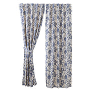 Dorset Navy Floral Panel Set of 2 84x40