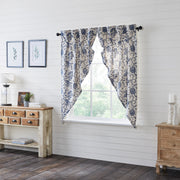 Dorset Navy Floral Prairie Short Panel Set of 2 63x36x18