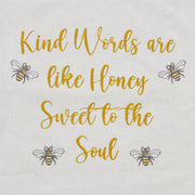 Embroidered Bee Honey Pillow 18x18