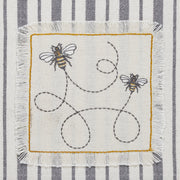 Embroidered Bee Tea Towel Set of 4 19x28