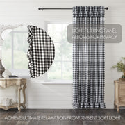 Annie Buffalo Black Check Ruffled Panel 96x50